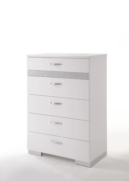 Naima II White High Gloss Chest - Levi's Discount Furniture (Vineland, NJ)