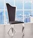 ACME Cyrene Faux Fabric Side Chair (Set of 2) in Stainless Steel 62079 - Levi's Discount Furniture (Vineland, NJ)