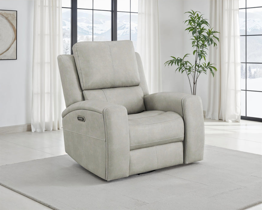 Brickston Triple Power Swivel Glider Recliner - Levi's Discount Furniture (Vineland, NJ)