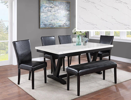 Tanner Dining Tbl Faux Carrara Mbl - Levi's Discount Furniture (Vineland, NJ)