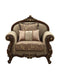 Mehadi Velvet & Walnut Chair & 2 Pillows - Levi's Discount Furniture (Vineland, NJ)