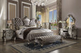 Versailles Velvet & Antique Platinum California King Bed - Levi's Discount Furniture (Vineland, NJ)