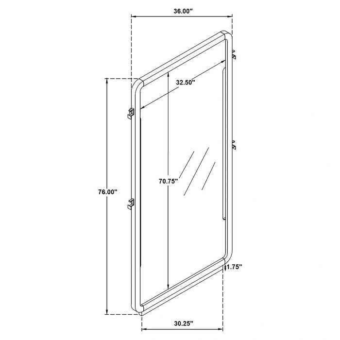Leandro Floor Mirror - Levi's Discount Furniture (Vineland, NJ)