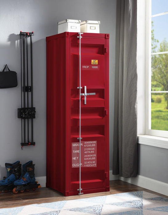 Cargo Red Wardrobe (Single Door) - Levi's Discount Furniture (Vineland, NJ)