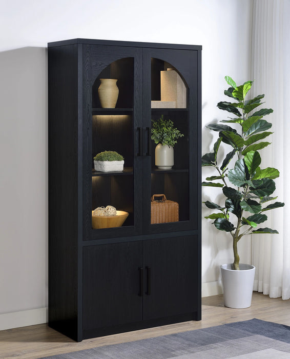 Riva Tall Display Cabinet with LED Lighting - Levi's Discount Furniture (Vineland, NJ)