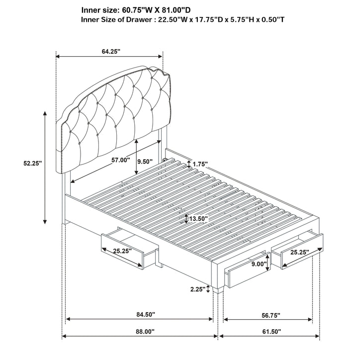 Marianna Panel Platform Storage Bed - Levi's Discount Furniture (Vineland, NJ)
