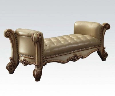 Acme Vendome Upholstered Bench in Gold Patina 96484 - Levi's Discount Furniture (Vineland, NJ)