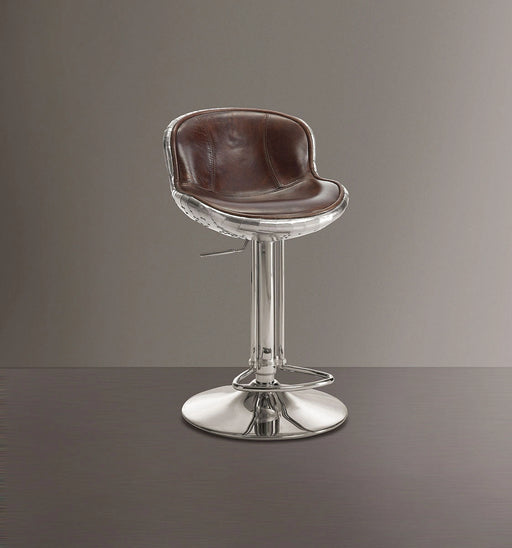 Acme Furniture Brancaster Adjustable Armless Swivel Stool in Vintage Brown (Set of 2) 96556 - Levi's Discount Furniture (Vineland, NJ)