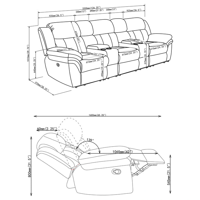 Bahrain Home Theater Seating - Levi's Discount Furniture (Vineland, NJ)