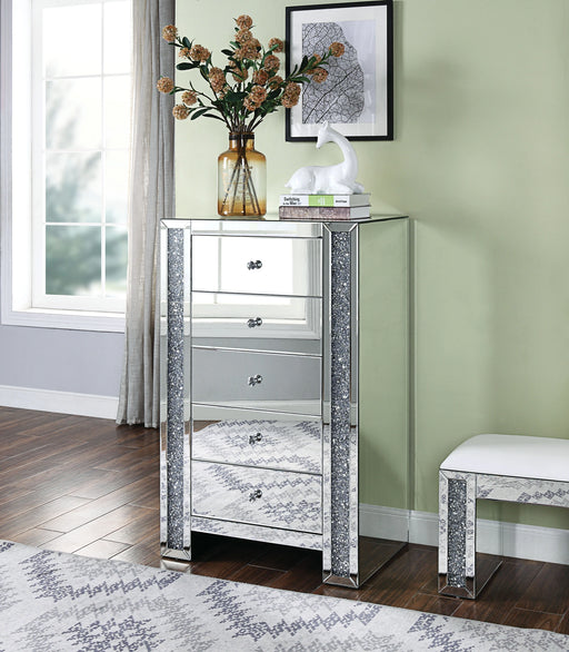 Noralie Mirrored & Faux Diamonds Chest - Levi's Discount Furniture (Vineland, NJ)