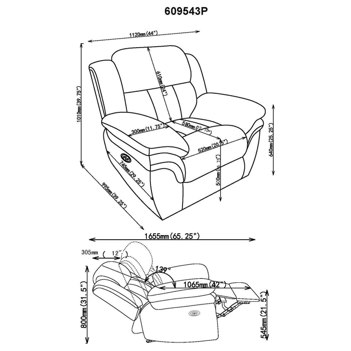Bahrain Power Glider Recliner - Levi's Discount Furniture (Vineland, NJ)