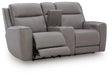 5Z-Comfort Power Reclining Loveseat with Console - Levi's Discount Furniture (Vineland, NJ)