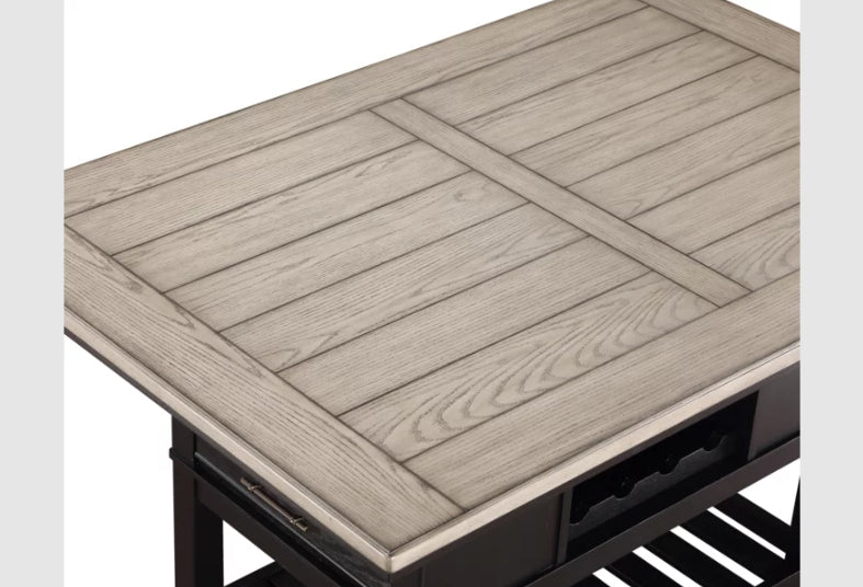 Crown Mark Furniture Frey Counter Height Table in Dark Brown