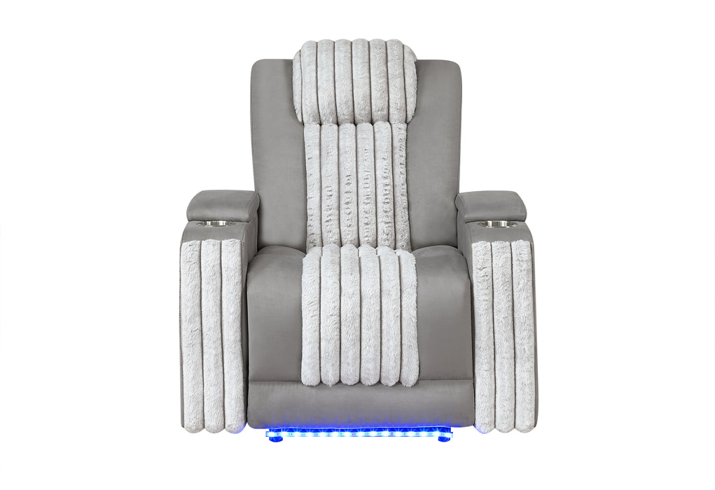 U8000 Power Recliner with Power Headrest and LED