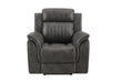 U8517 Grey Reclining Sofa/Console Reclining Loveseat