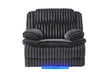 U8686 Black Power Recliner with LED