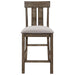 Crown Mark Quincy Counter Height Chair (Set of 2) in Light Brown image